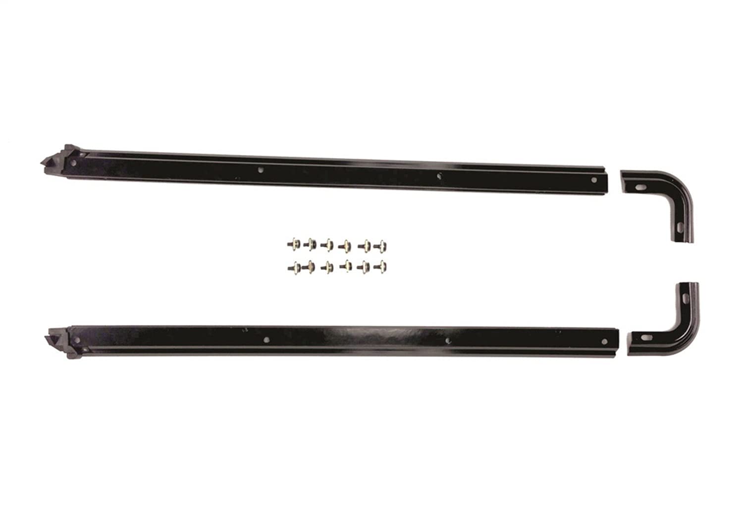 Tub Rail Kit RAMPAGE PRODUCTS for Jeep Wrangler YJ | Black, Machined | 69997 | Fits 1987-1995 Jeep Wrangler YJ