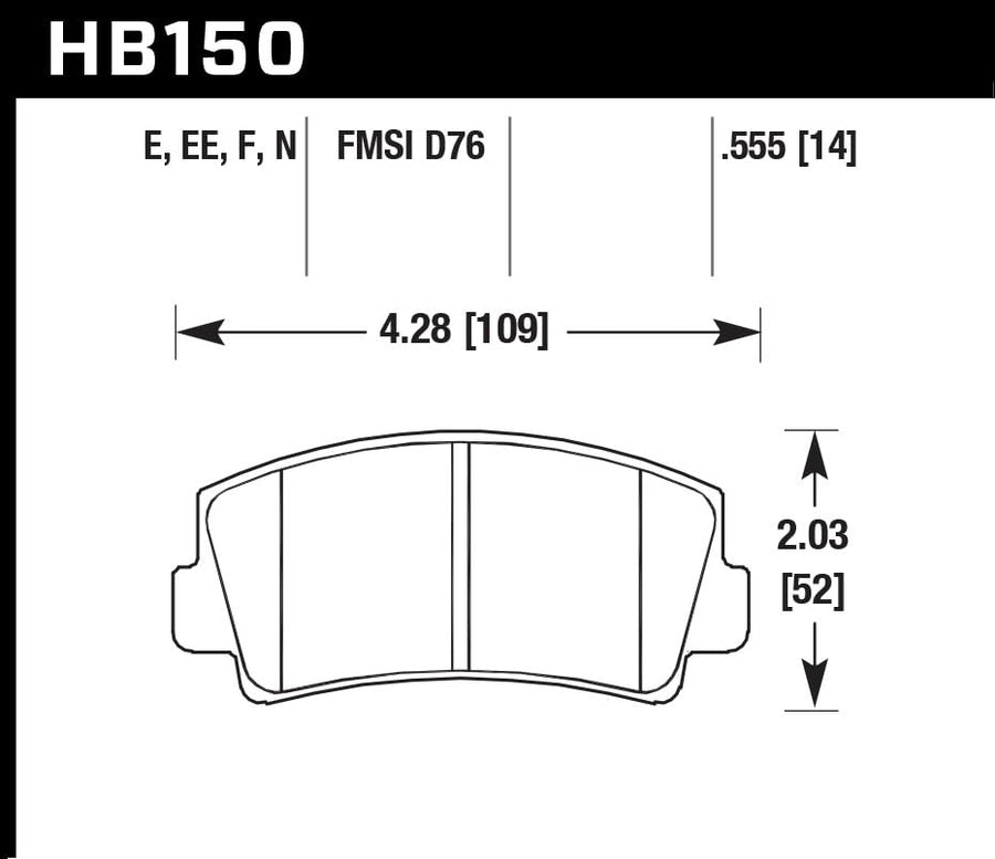 Hawk Performance HPS Performance Street Brake Pads HB150F.555