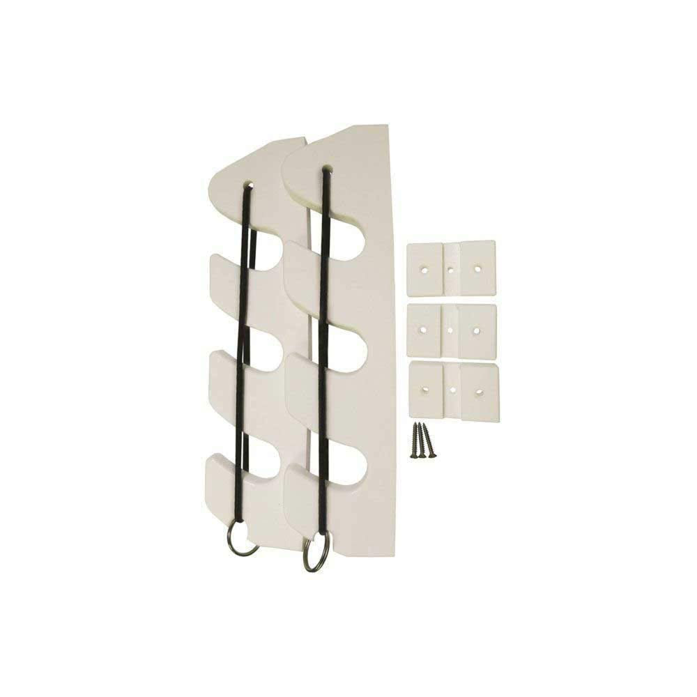 Taco Marine Taco Metals P03-133W 3-Rod Bungee Rod Holder - Pair, White