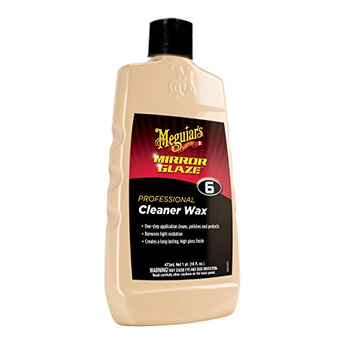 Meguiar's Cleaner Wax Professional M0616 - Swirl and Scratch Remover, Car Polish, and Car Wax in One Liquid - One-Step for Professional Detailing, 16 Oz (Packaging May Vary)