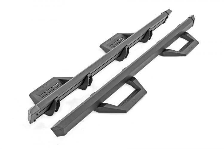 Rough Country Adjustable SRX2 Aluminum Steps for Ram 1500/2500/3500 (2010-2018) Crew Cab - Modular Running Boards with Slide-Adjust Steps