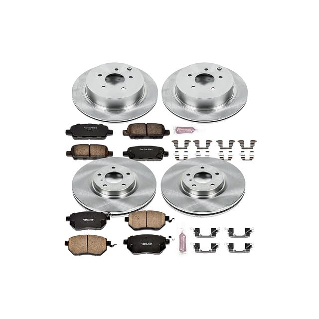 POWERSTOP Autospecialty KOE119 Front and Rear Replacement Brake Kit-OE Brake Rotors & Ceramic Brake Pads For Nissan Murano 2006-2007 [Model Specific]