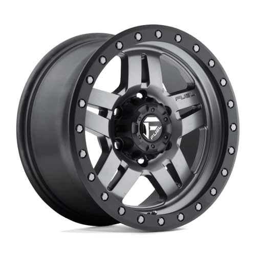 D558 ANZA FUEL OFF-ROAD 16X8, 6X5.5, 4.54, 1mm MATTE GUN METAL BLACK BEAD RING - D55816808345
