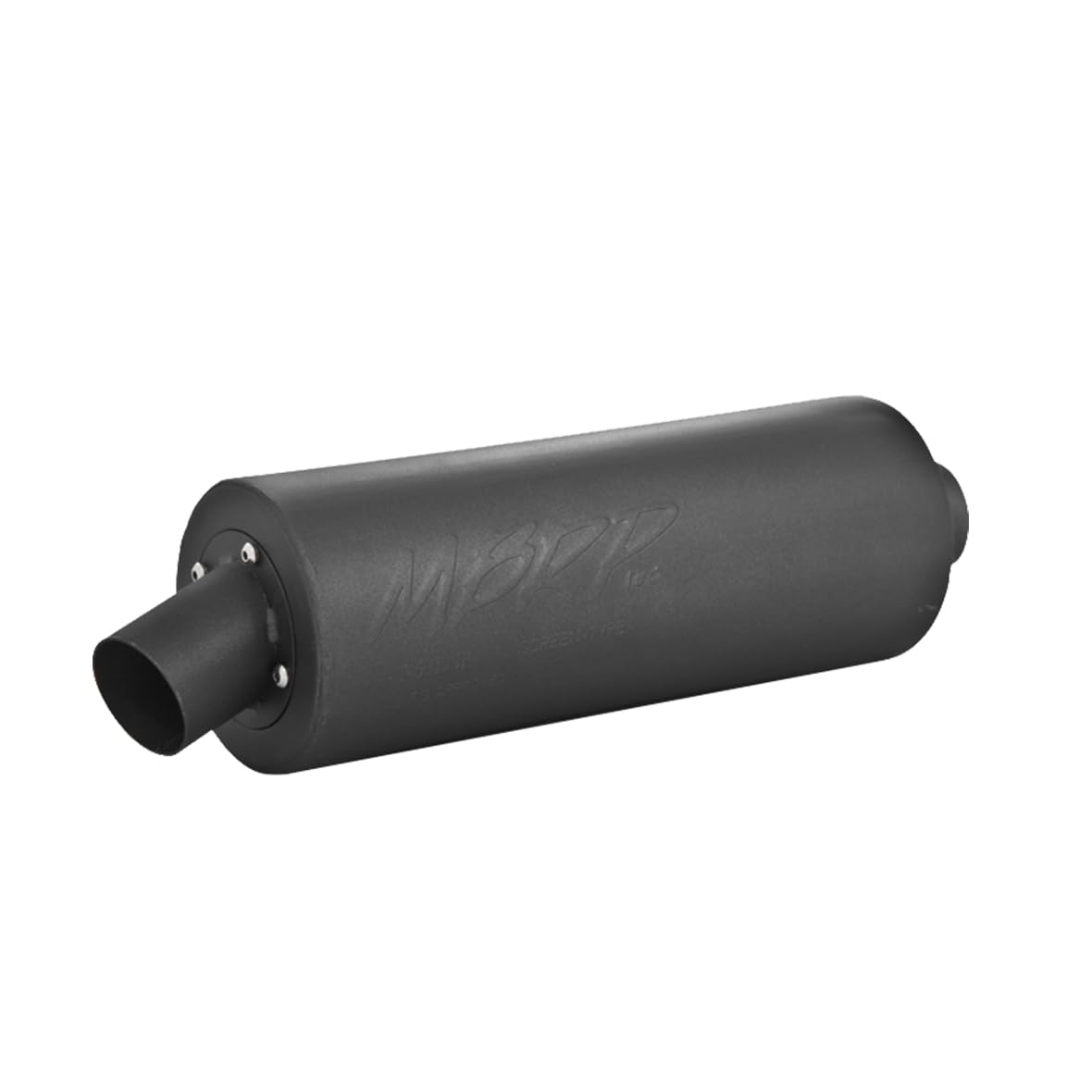 AT-6510SP MBRP ATV Straight Core Slip On Muffler Exhaust, Moderate Sound, Black Coated Aluminized Steel, Fits Polaris Predator 500 2003-2007