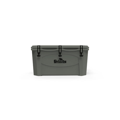75 Cooler Grizzly | 75 qt Ice Chest Durable Rotomolded Insulated | Made in USA | Warranty for Life | for Beach Boat Camping Fishing Hunting | G75 | Lunar Green