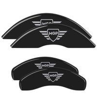 Brake Caliper Covers MGP - Compatible with 2019-2023 BMW 330I, 2019-20 230I - Powder-Coated Finish, 4 PCS Front and Rear (Black - MGP Engraving)