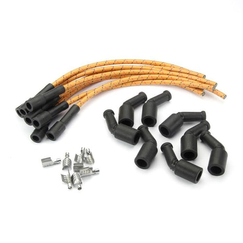 Lokar Performance Products PW-1021 Kit Plug Wire Ls Coil To Plug, 180D Plug, 135D Coil, Cut To Fit Tan With Black & Red Tracers