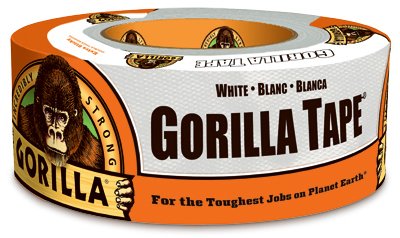 6010002 Gorilla Tape, White, 1.88-in. x 10-Yds. - Quantity 6