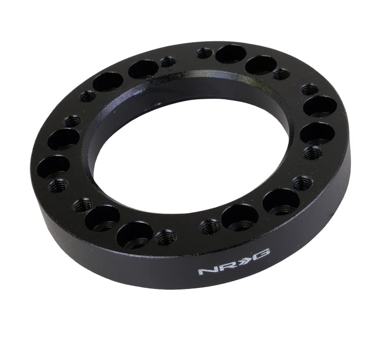NRG Innovations Steering Wheel NRG-SRK-500BK Quick Release Adapter Spacer, 6x70 and 6x74mm Bolt Patterns, Hub Spacer 1/2" in Black