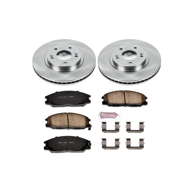 POWERSTOP Autospecialty KOE5250 Front Replacement Brake Kit-OE Brake Rotors & Ceramic Brake Pads For Hyundai Santa Fe 2001-2006 [Model Specific]