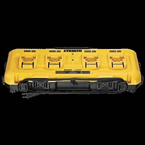 DEWALT Charger Battery for 12V MAX, 20V MAX and FLEXVOLT 20V/60V MAX Batteries, 8 Amp, 4 Port Simultaneous Fast Charging Station (DCB104)