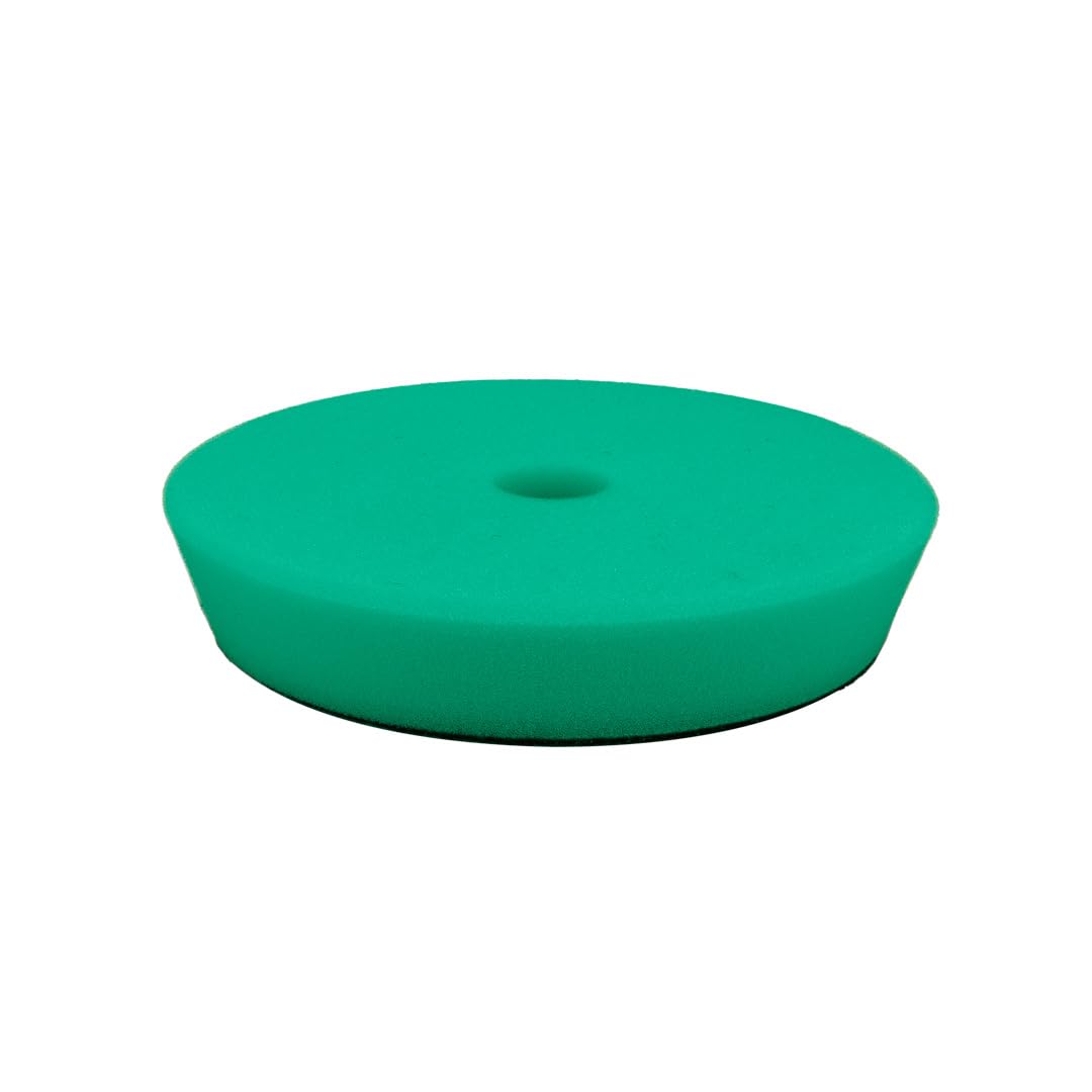 Maxshine 6.2" High Pro Universal Green Heavy Cutting Foam Pad – Compatible with DA & Rotary Polishers – for Cutting, Polishing & Finishing – Bendable, Washable & Reusable Pad