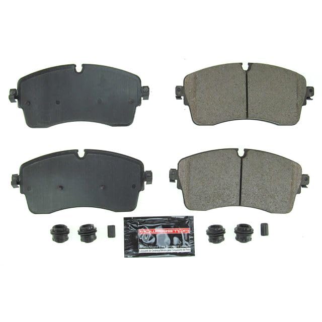 Power Stop Z23-6013 Z23 Sport Carbon Fiber Infused Ceramic Brake Pads with Hardware For Defender 110 Discovery Discovery Sport Range Rover Range Rover Evoque Range Rover Sport [Model Specific]
