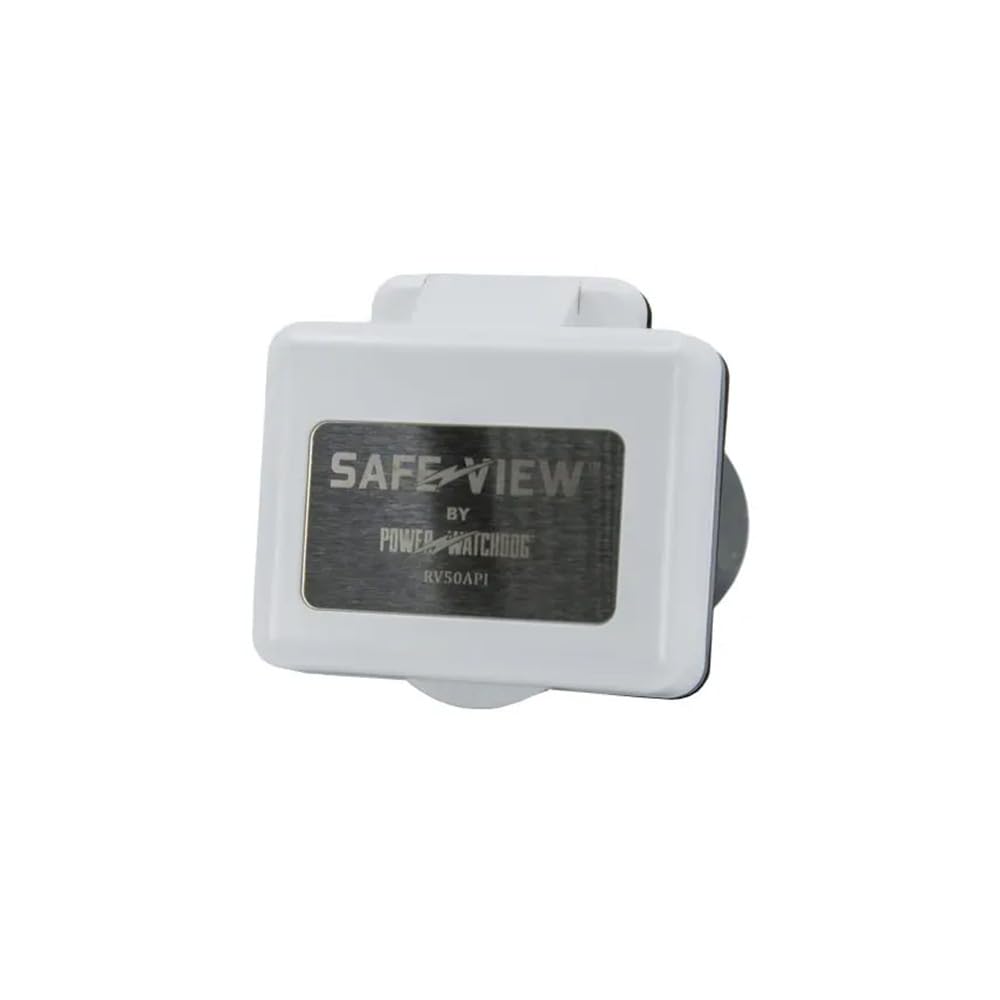 SafeView Smart RV Power Inlet – Power Watchdog SV50API-W, 50 amp, White
