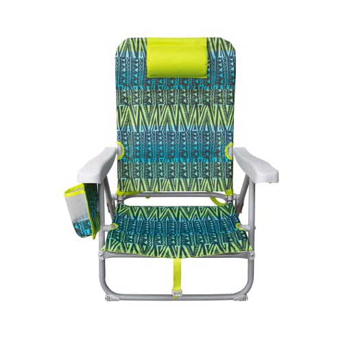 Hurley Beach Standard Backpack Outdoor Chair, One Size, Lime
