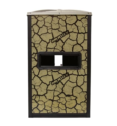 Box Blind Striker W/Elite 10' Tower/Steel Wall CONSTUCTION/Cracked MUD CAMO