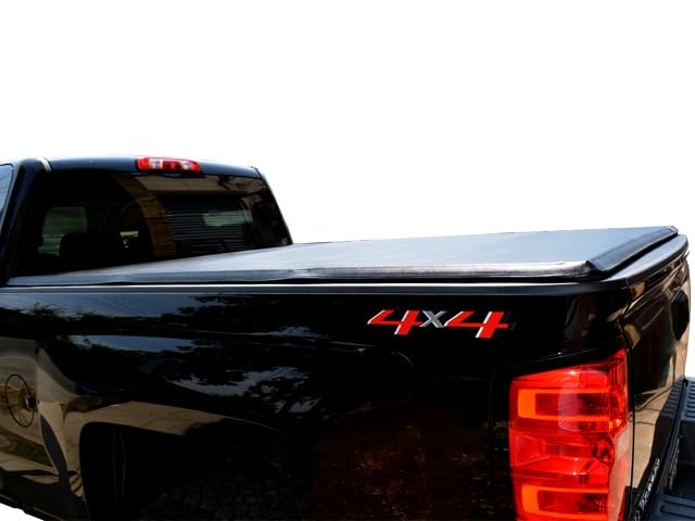 Premier Black Horse Soft Trifold Truck Bed Tonneau Cover Compatible with 2014-2018 GMC Sierra 1500|2014-2018 Chevrolet Silverado 1500 5.5ft Bed-PRS-GM12
