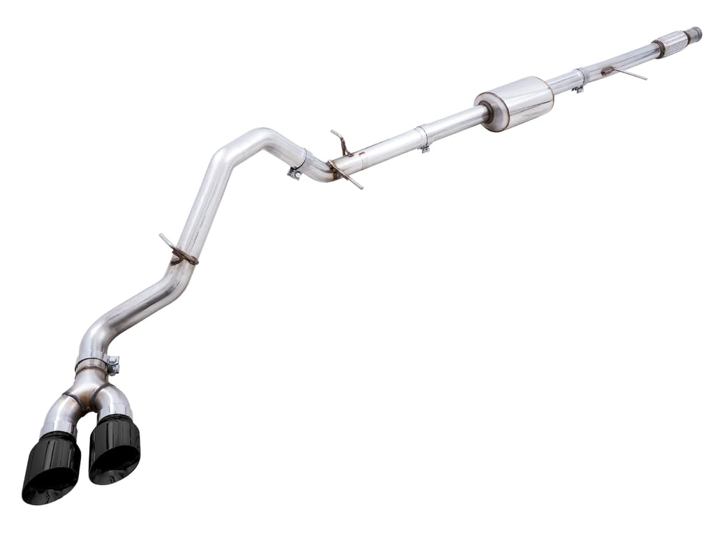 4th Gen AWE Tuning GM 1500 5.3L 0FG Catback Dual Side Exit (Flat Bumper) - Diamond Tips - 3015-23208