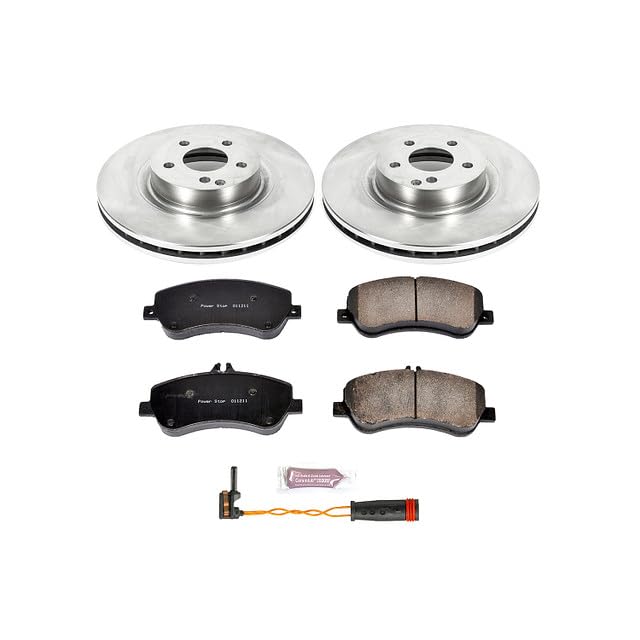 Power Stop Autospecialty KOE6603 Front Replacement Brake Kit-OE Brake Rotors & Ceramic Brake Pads and 1 Front Sensor Wire For Mercedes-Benz GLK250, Mercedes-Benz GLK350 [Model Specific]