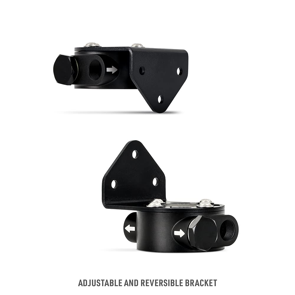 Mishimoto Remote Oil Filter Mount MMOC-RFH-M22BK, Black, M22 X 1.5 Filter Thread