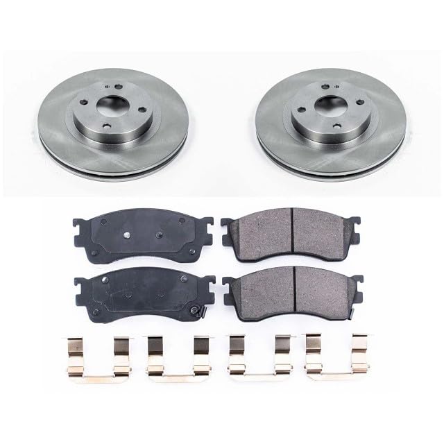 POWERSTOP Autospecialty KOE6786 Front Replacement Brake Kit-OE Brake Rotors & Ceramic Brake Pads For Mazda Protege 2001-2003 [Model Specific]