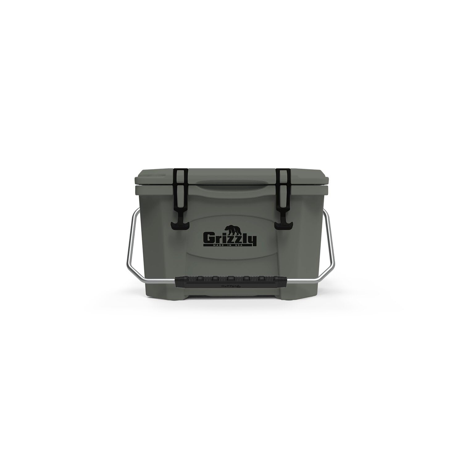 20 Cooler Grizzly, 20 qt Ice Chest Durable Rotomolded Insulated, Made in USA, Warranty for Life, for Beach Boat Camping Fishing Hunting, G20, Lunar Green