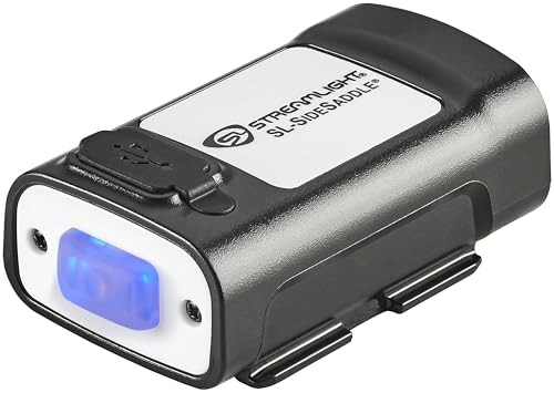 Streamlight 61627 USB Rechargeable SL-Sidesaddle 400-Lumen Hands-Free Hard Hat, Helmet, and Headgear LED Light with Mount, Rechargeable Battery, USB-C Cable, Black