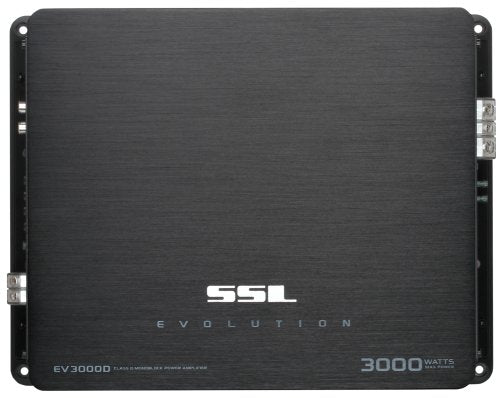 Sound Storm Laboratories Evolution Series EV3000D Car Audio Amplifier – 5000 High Output, Class D, Monoblock, 1 Ohm, Low Level Inputs, Low Pass Crossover, Hook Up to Stereo and Subwoofer