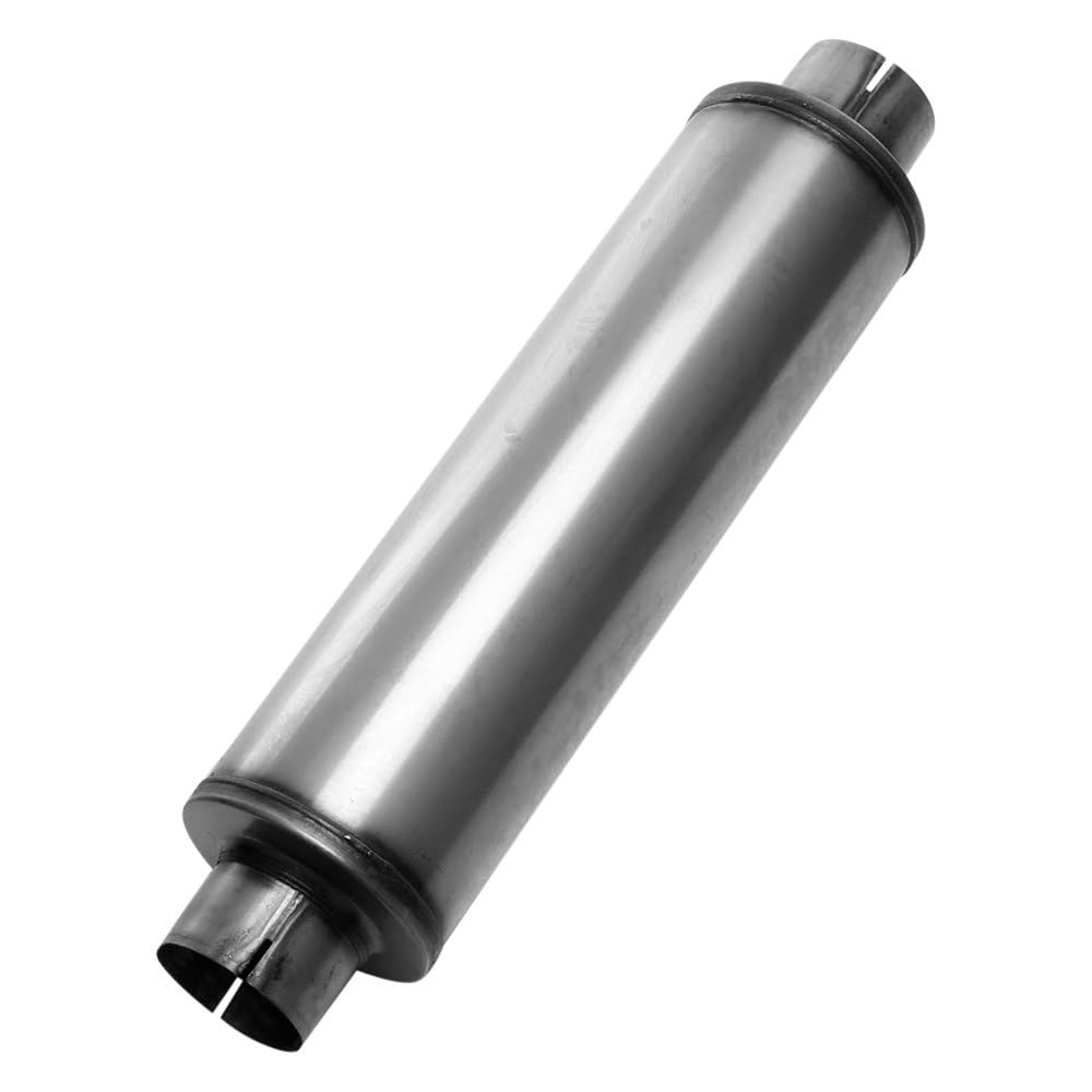 Cherry Bomb SA2772 Muffler - Salute Reversible Round Body - D4" X L24" 30" OAL 4" C/C Muffler - Cherry Bomb Salute