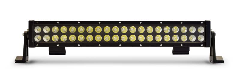 LED Light Bar DV8 Offroad | 20" Dual Row | 10,100 Lumen from Cree LED's | Aluminum Housing w/Heat Fins | IP68 Rated Polycarbonate Lens | Flood/Spot Pattern | BRS Pro Series Dual Row BR20E120W3W