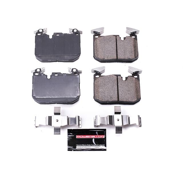 Power Stop Z23-1609B Z23 Evolution Sport Front Carbon Fiber Infused Ceramic Brake Pads with Hardware