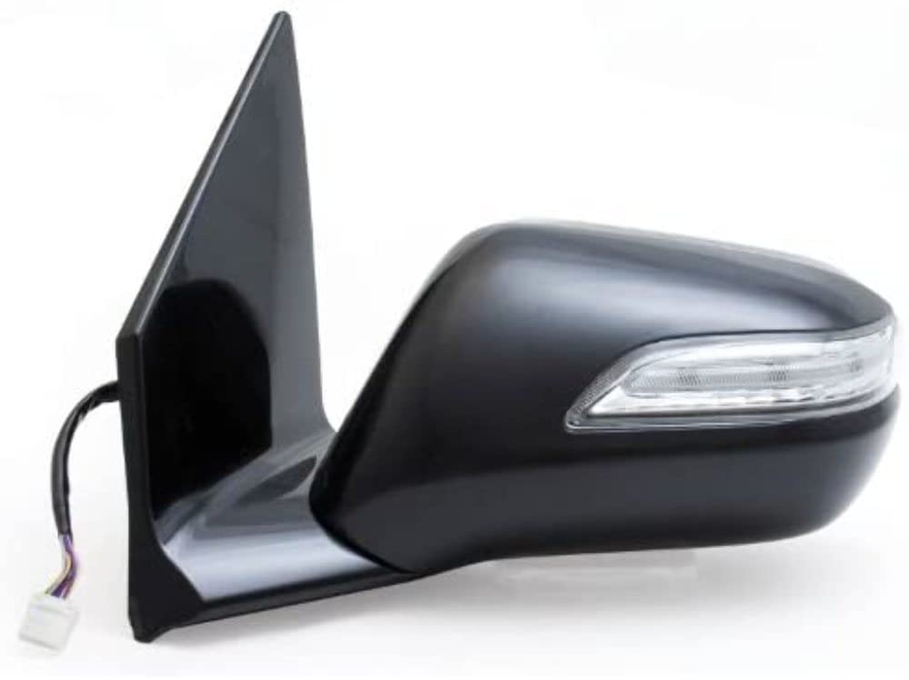 63040H Fit System Driver Side Mirror for Acura MDX, Black PTM, w/Turn Signal & Memory, Blue Lens, Foldaway, Heated Power