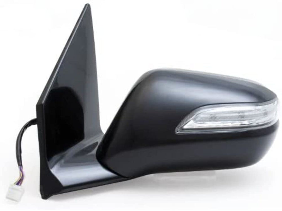 63040H Fit System Driver Side Mirror for Acura MDX, Black PTM, w/Turn Signal & Memory, Blue Lens, Foldaway, Heated Power