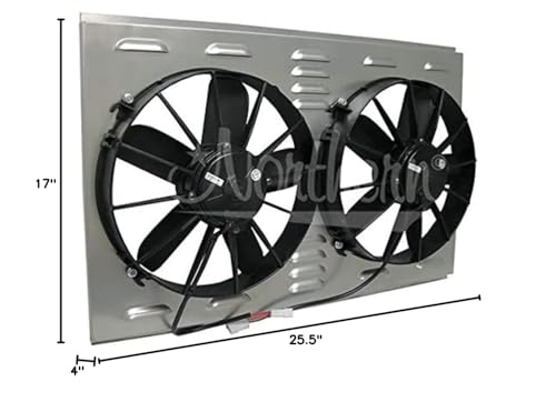 Z40082 Northern Dual High cfm 12" Electric Fan & Shroud