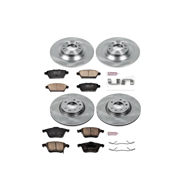 Power Stop Autospecialty KOE4092 Front and Rear Replacement Brake Kit-OE Brake Rotors & Ceramic Brake Pads For Mazda 6 2006-2007 [Model Specific]