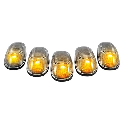 Smoked Cab Roof Lights Recon 264145BK Compatible with Dodge Truck 1999-2002 (5-Piece Set)