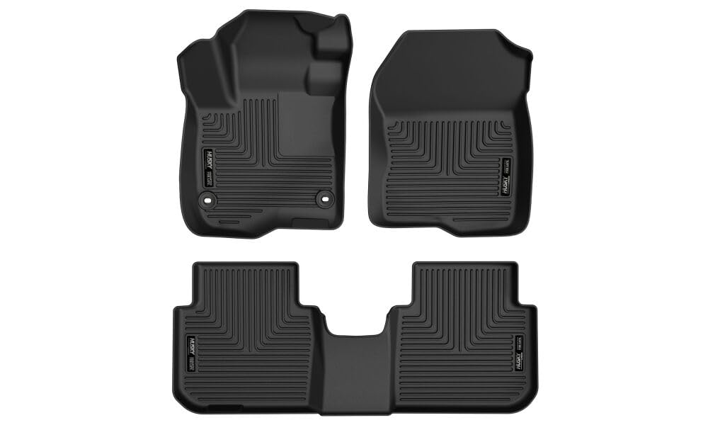 Weatherbeater Husky Liners Floor Mats | Fits 2024-2025 Honda CR-V (Includes Hybrid Models) | Front & 2nd Row, 3-pc Black - 99411