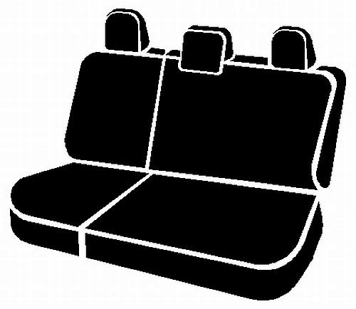 Custom Fit FIA TRS42-64 Black Rear Seat Cover, Split Seat 60/40 - Saddle Blanket (Solid Black)