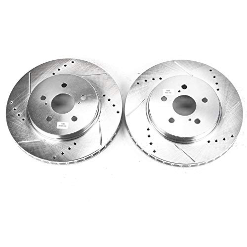Front Power Stop JBR1152XPR Drilled & Slotted Evolution Rotor Pair