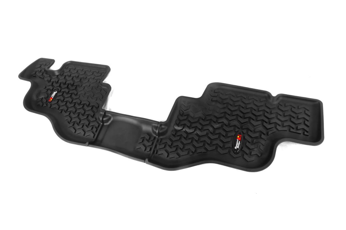 Rugged Ridge Rear Floor Liners for CJ/Wrangler YJ Jeep | Black | 12950.22 | Fits 1976-1986 Jeep CJ-7; 1987-1995 Jeep Wrangler YJ