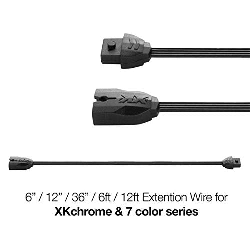 4pin 12ft Extension Wire for XKchrome & 7 Color Series for Motorcycle ATV Snowmobile…