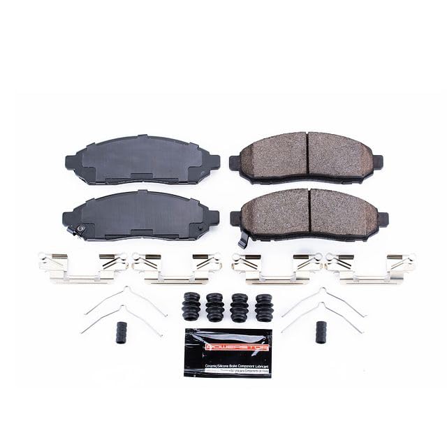 Power Stop Z23-1548 Z23 Evolution Sport Carbon Fiber Infused Ceramic Brake Pads with Hardware For Chevrolet City Express, Nissan Frontier, Nissan LEAF, Nissan NV200 [Model Specific]