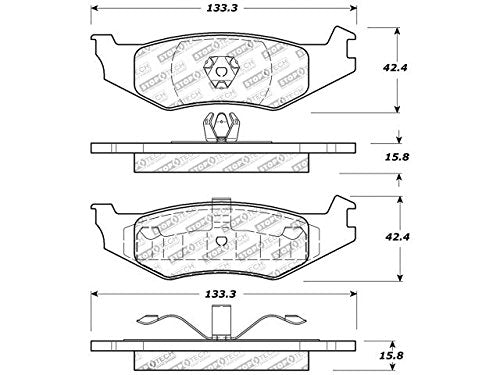 Rear StopTech 308.05120 Brake Pads with Shims and Hardware Street