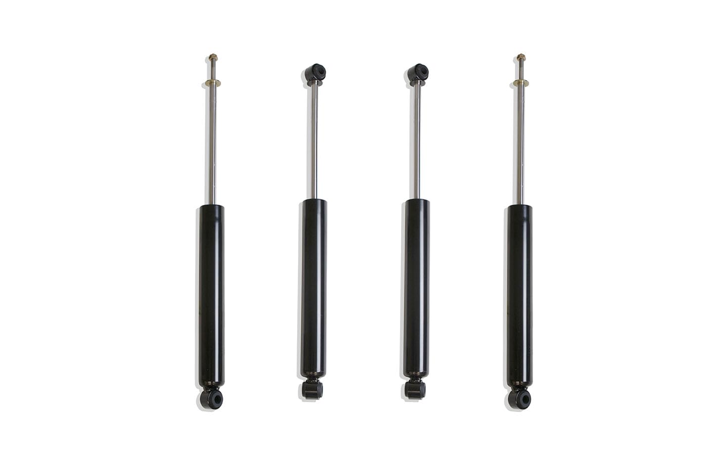 Part# 889745S MaxTrac SUSPENSION'S is A Set of 4 MAX TRAC Twin Tube Gas Charged F&R Shocks (Twin Tube, Steel Body, Black)(W/ 4.5" F/4" R Lift)