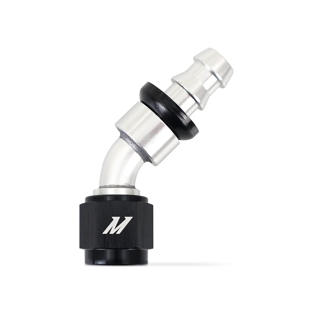 45-Degree Mishimoto Push-Lock Fitting, 6AN