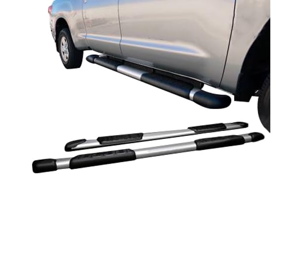 Aluminum Black Horse OEM Replica Running Boards Compatible with 2007-2021 Toyota Tundra All