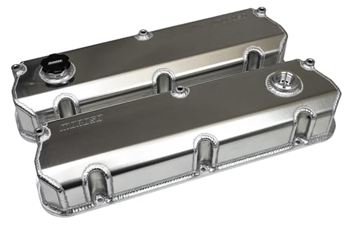 Moroso Fabricated Aluminum 68449 Valve Covers, Fits Small Block Ford 289/302/351W, Brodix Head Hunter 15 Degree, #12AN Fitting and Oil Fill