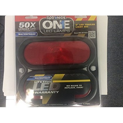 LED TAIL LIGHT Optronics 6IN OVAL SEALED RED (PAIR)