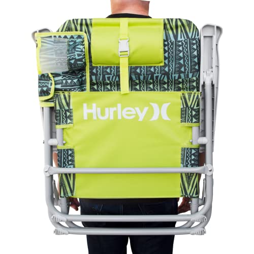 Hurley Beach Standard Backpack Outdoor Chair, One Size, Lime