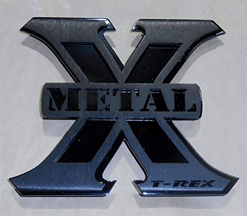 T-Rex Medium Grilles Brushed X-Metal Logo, 4 1/4 Inch Height x 5 Inch Wide - PN #6710016